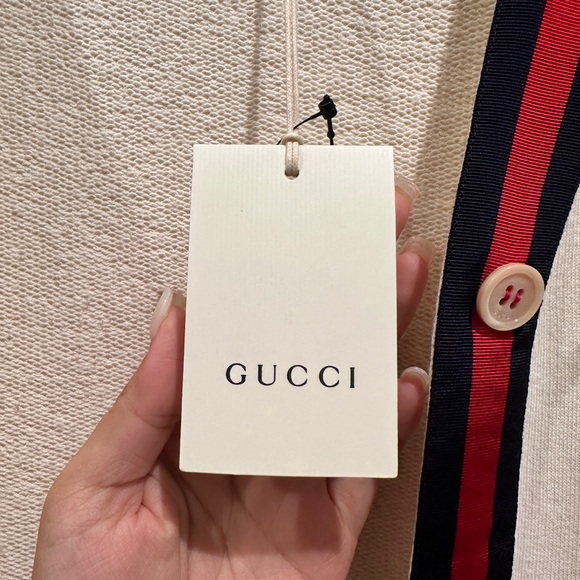NWT Gucci Classic Cotton Jersey Cardigan/Sweater - Picture 3 of 4